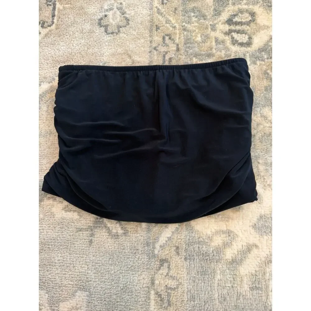 Miraclesuit Magicsuit Shirred Skirted Swimsuit Bottom Black Women's Sz 8 NEW $82